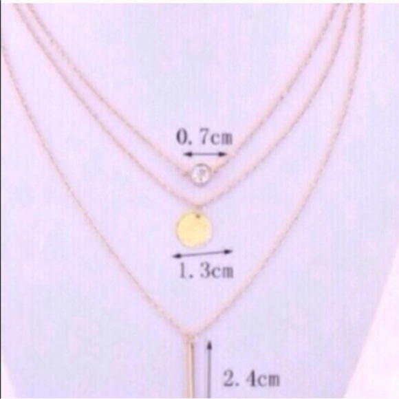 (B3) Triple Layer Necklace - Picture 4 of 5
